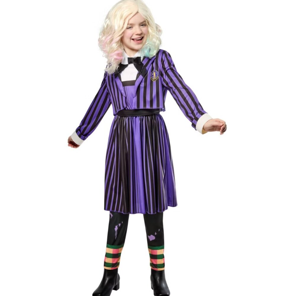 Wednesday Enid Sinclair 10/12 Halloween Costume Nevermore Academy 3 Pc Girls